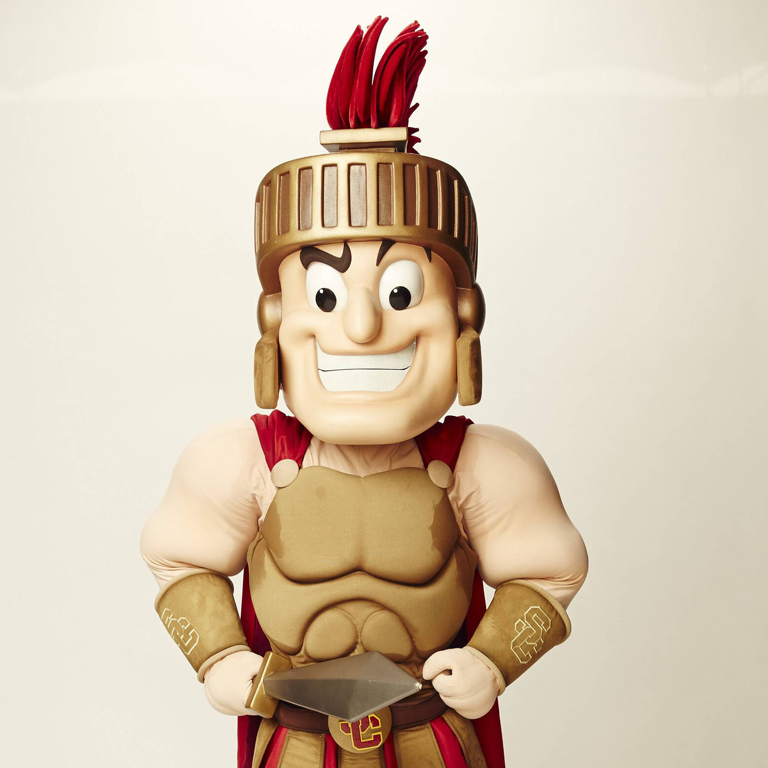 Portrait of Tommy Trojan USC mascot.